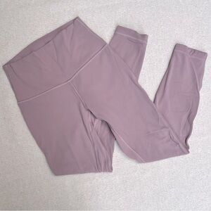 Lululemon Mauve Dusty Pink Rose Running Yoga Leggings Tights Activewear 4